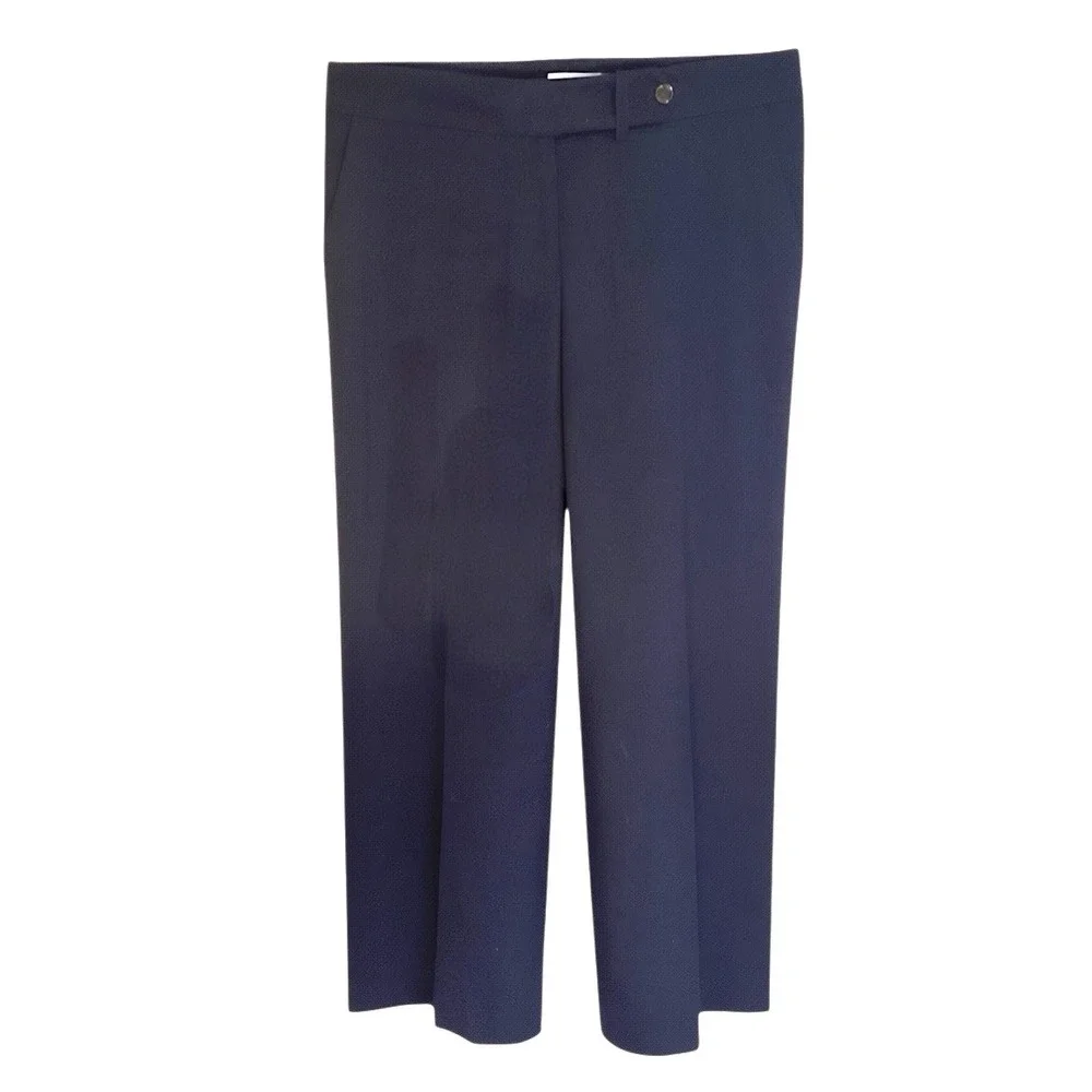 Calvin Klein Black Wide Leg Dress Pants Polyester Rayon Spandex Women Size‎ 4
